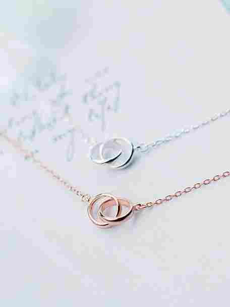 925 sterling silver  simplistic round necklaces