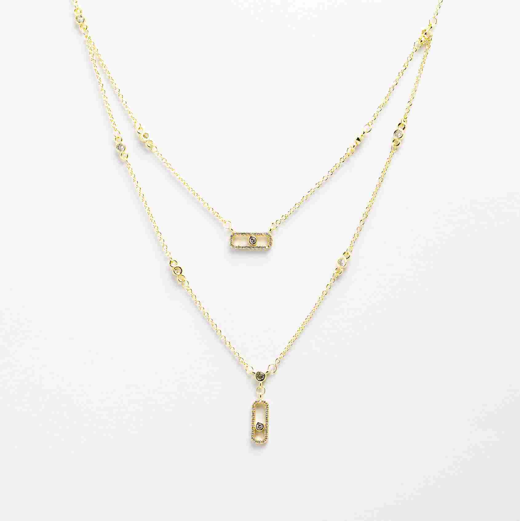 Trendy Dainty Drop Shape Jewelry Set - Gold