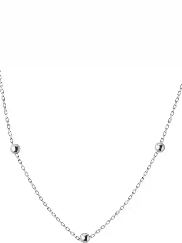 925 Sterling Silver Bead Round Choker Necklace