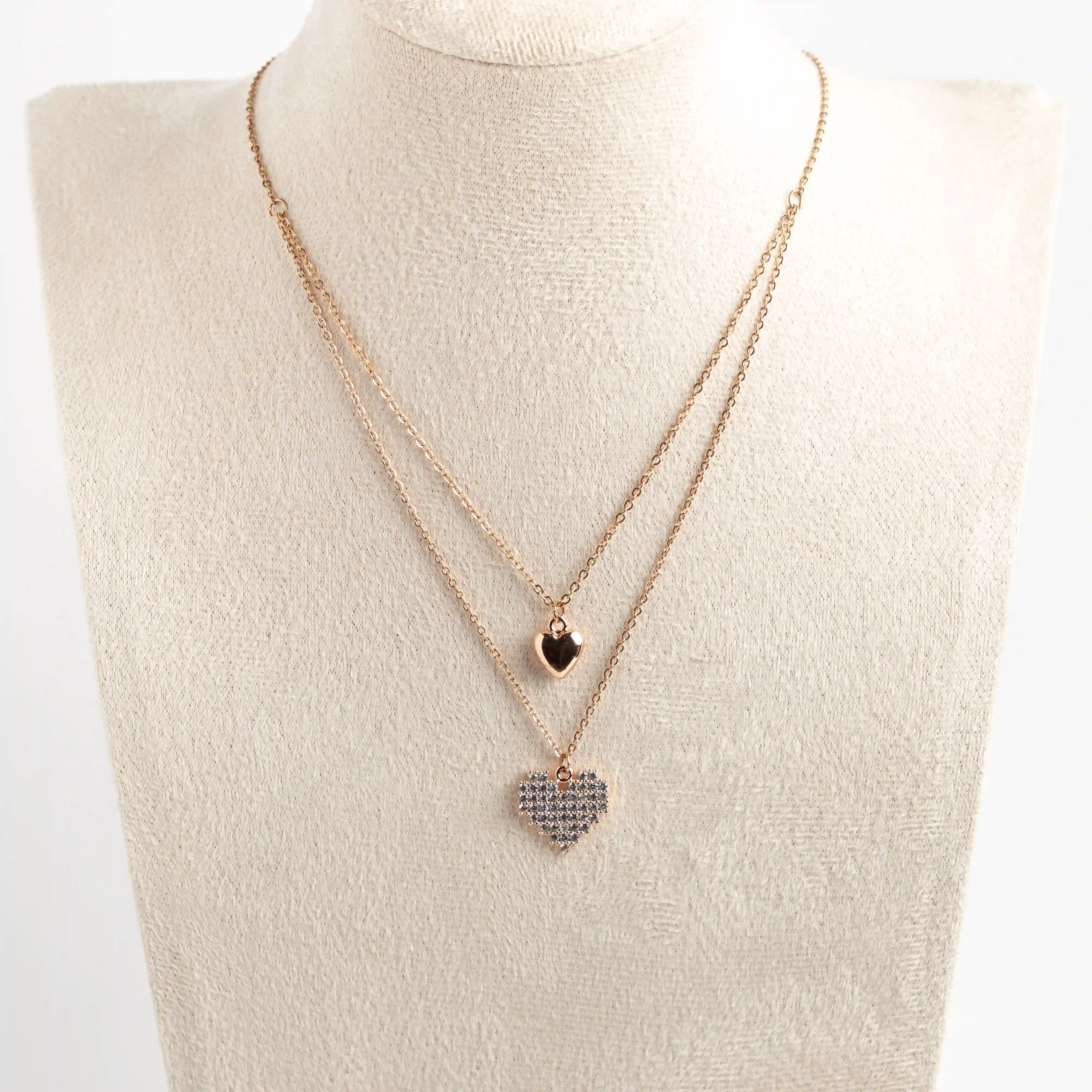 2 Layer - Heart Shaped Necklace