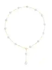 925 sterling silver freshwater pearl white minimalist beaded necklace